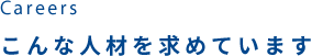 こんな人材を求めています Careers